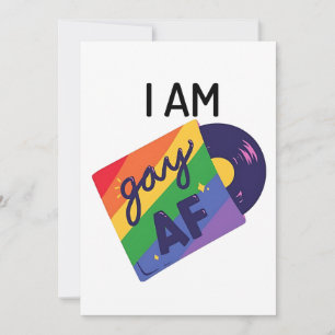 I Am Gay AF Funny LGBT Pride Month  Holiday Card