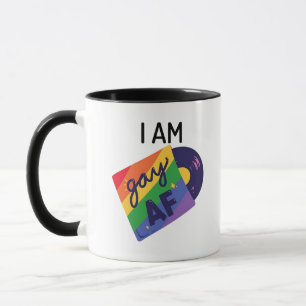 I Am Gay AF Funny LGBT Pride Month  Mug