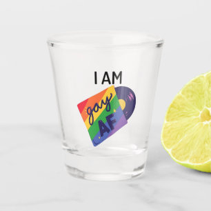 I Am Gay AF Funny LGBT Pride Month Shot Glass