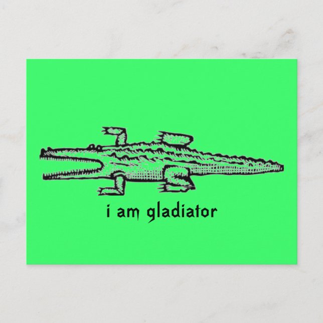 i am gladiator postcard (Front)