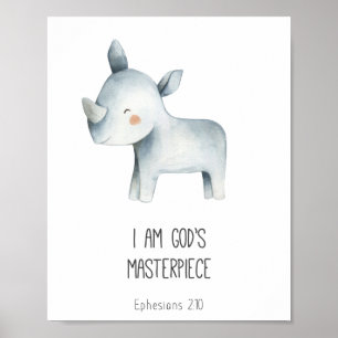I am Gods Masterpiece Bible Verse Kids Decor