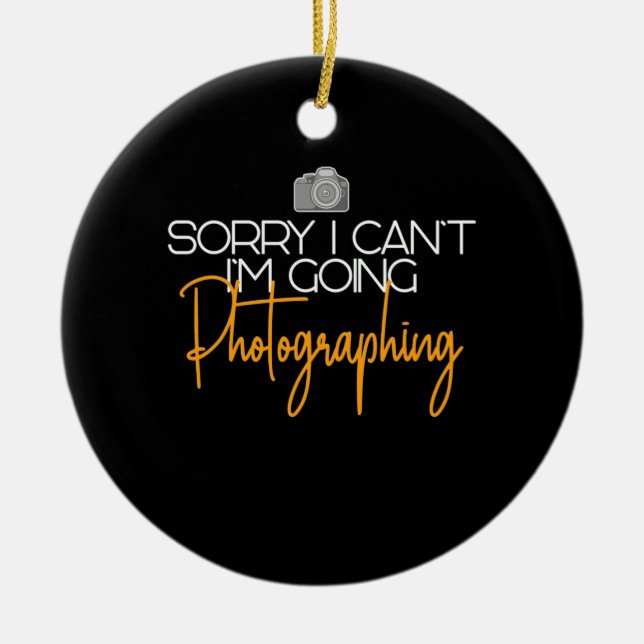 I Am Going Photographing Ceramic Tree Decoration (Front)