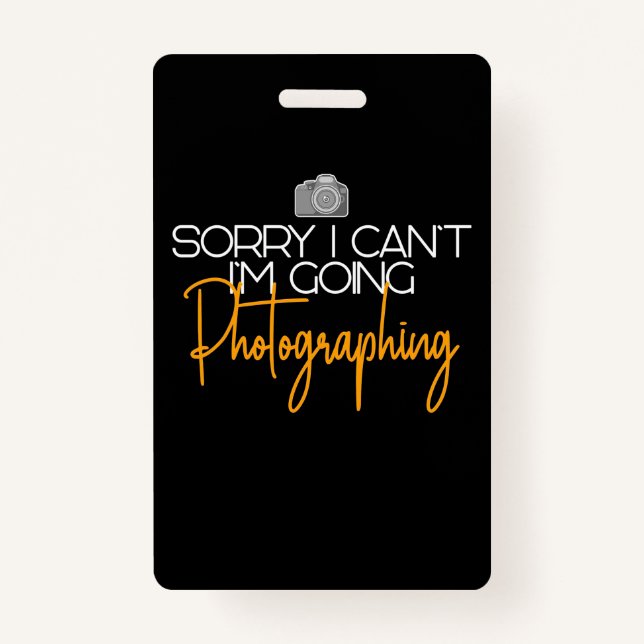 I Am Going Photographing ID Badge (Front)