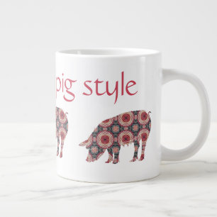 I am Going Pig Style Large Coffee Mug