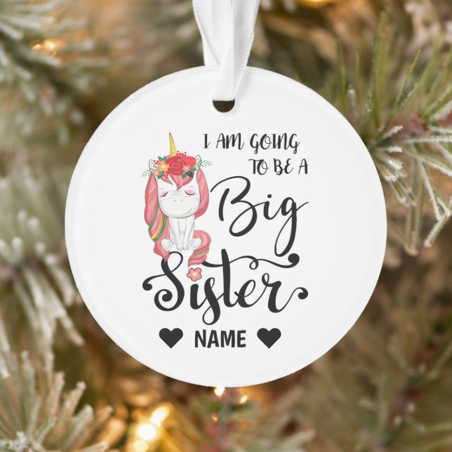 I am Going to be a Big Sister Ornament (Tree)