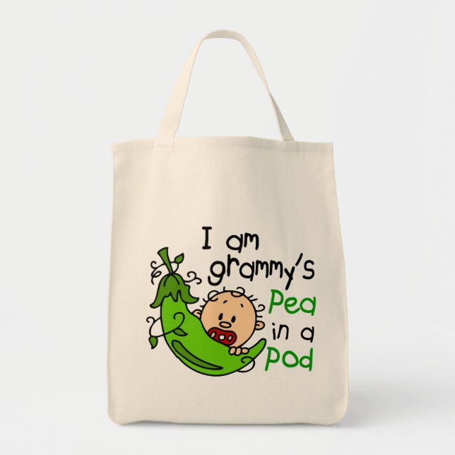 I am Grammy's Pea In A Pod Tote Bag (Front)