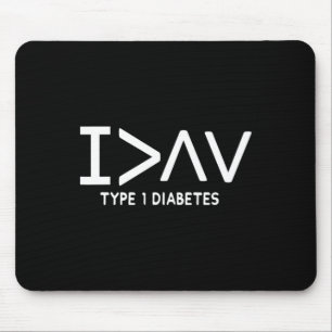 I Am Greater Fun Type 1 Diabetic Awareness Symbol  Mouse Mat