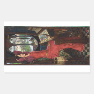 I Am Half Sick of Shadows - John Waterhouse Rectangular Sticker