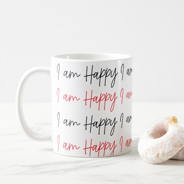 I am Happy  Coffee Mug (With Donut)