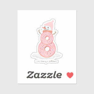 I am having a meltdown doughnut snowman