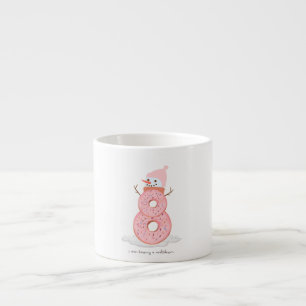 I am having a meltdown doughnut snowman espresso cup