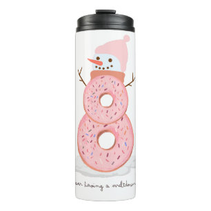 I am having a meltdown doughnut snowman thermal tumbler