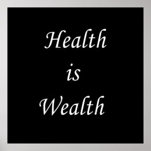 i am healthy i am wealthy motivation poster