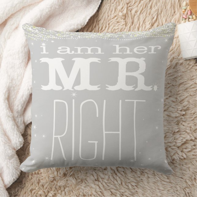I am Her Mr Right Groom Pillow (Blanket)