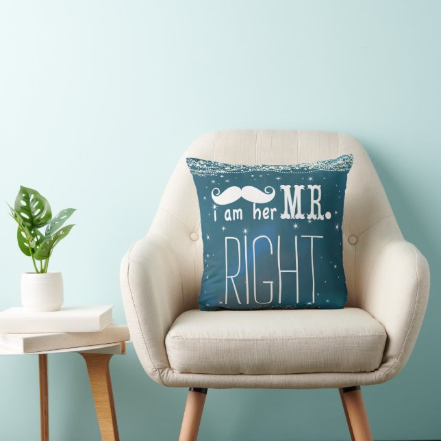 I am Her Mr Right Groom Pillow (Chair)