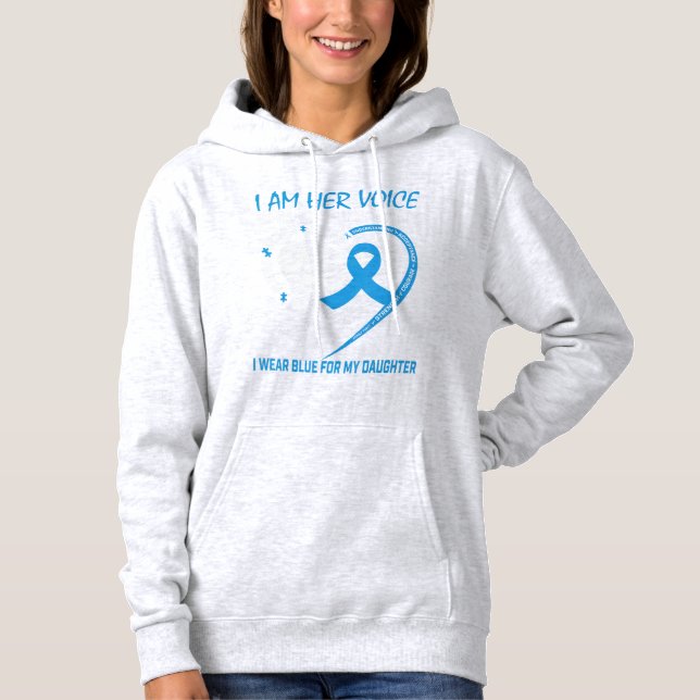 I am her voice she is my heart Autism awareness cl Hoodie (Front)