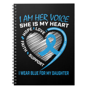 I am her voice she is my heart Autism awareness cl Notebook