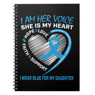 I am her voice she is my heart Autism awareness cl Notebook