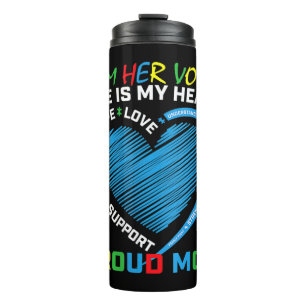 I am her voice she is my heart Autism awareness cl Thermal Tumbler