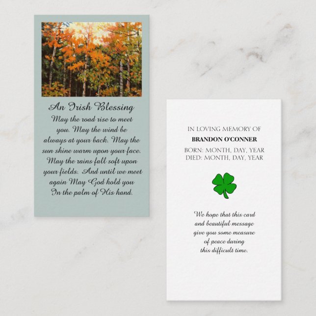 I Am Here For You Memorial Card (Front/Back)