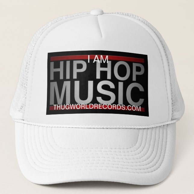i am hip hop music swag hat thug world records (Front)