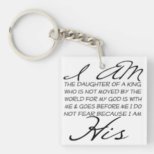 I am His Christian Inspiration Key Ring