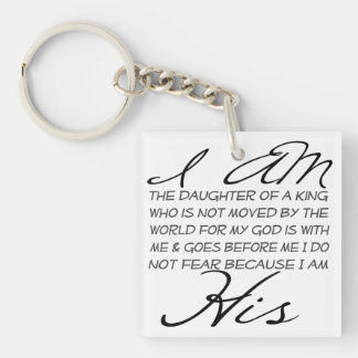I am His Christian Inspiration Key Ring