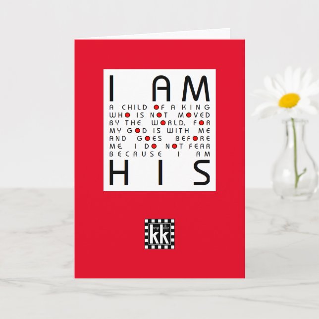 I Am His greeting card (Small Plant)