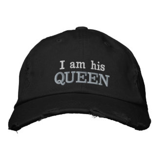I am His Queen Matching Couple Fashion For Her Embroidered Hat