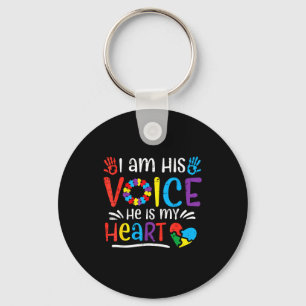 I Am His Voice He Is My Heart Autism Awareness Asd Key Ring
