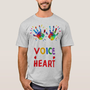 I Am His Voice He Is My Heart Autism Awareness T-S T-Shirt