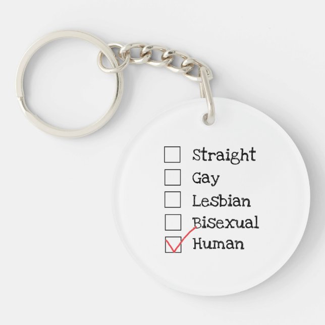 "I am Human" Key Ring (Front)