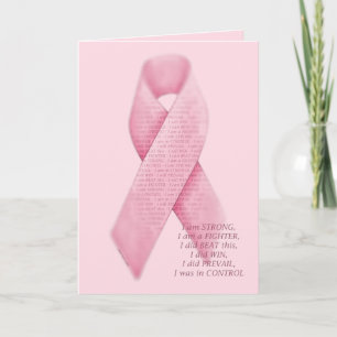 I AM, I DID, I WAS - Cancer Pink Ribbon Card
