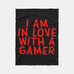 I Am In Love With A Gamer Cute Valentines Day Game Fleece Blanket