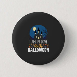 I Am In Love With Halloween Haunted Castle_1 6 Cm Round Badge