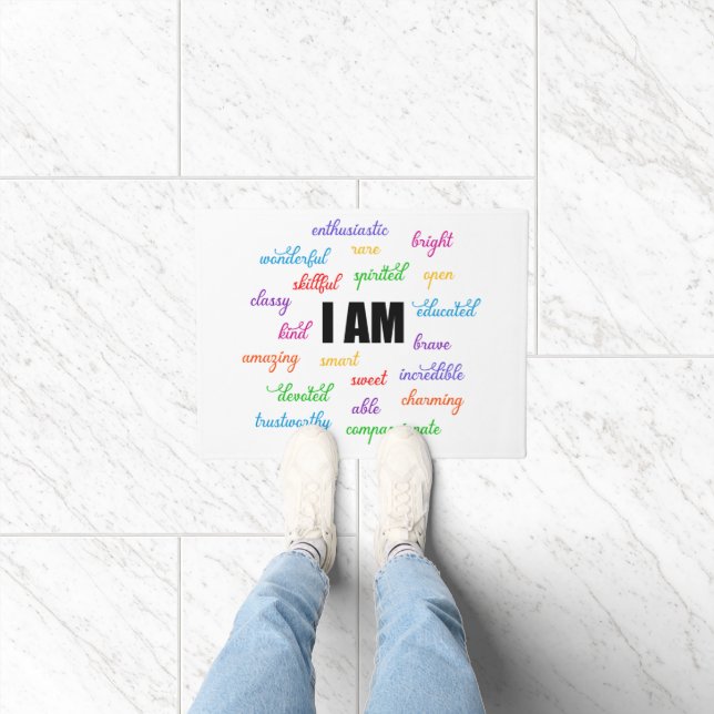 I Am Inspiration, Positive, Religious, Christian Doormat (Indoor)