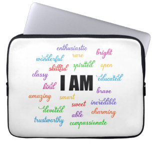 I Am Inspiration, Positive, Religious, Christian Laptop Sleeve