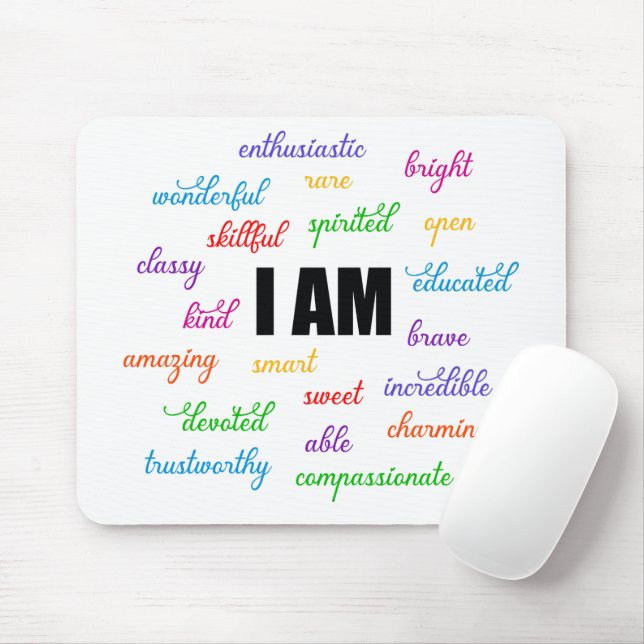 I Am Inspiration, Positive, Religious, Christian Mouse Mat (With Mouse)