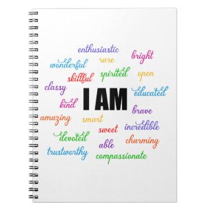 I Am Inspiration, Positive, Religious, Christian Notebook