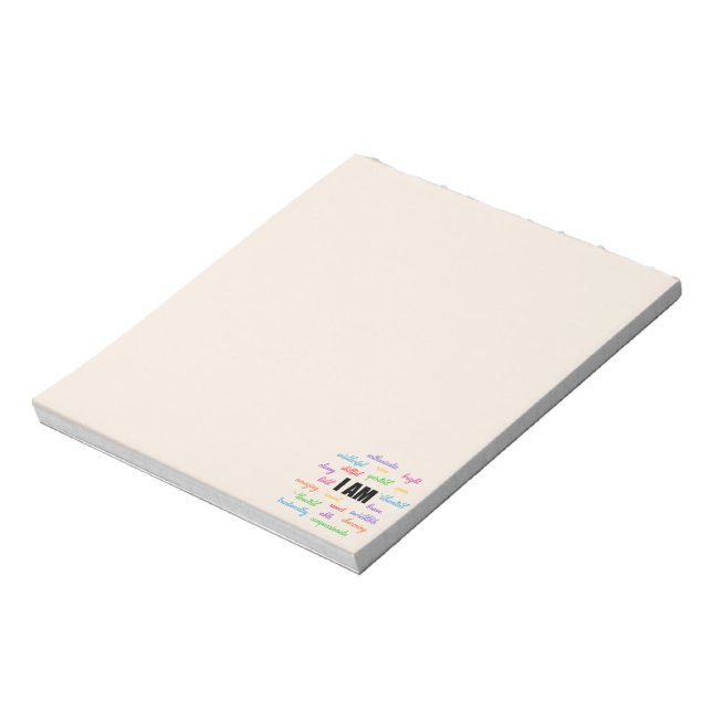 I Am Inspiration, Positive, Religious, Christian Notepad (Rotated)