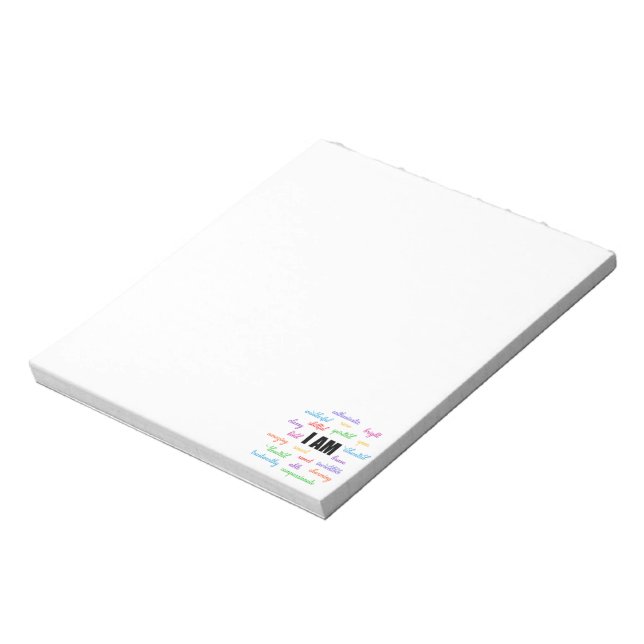 I Am Inspiration, Positive, Religious, Christian Notepad (Rotated)