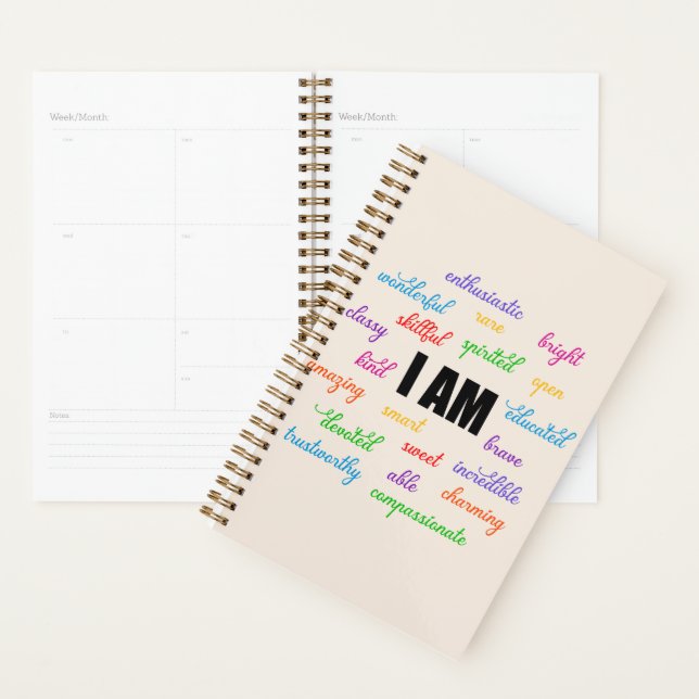 I Am Inspiration, Positive, Religious, Christian Planner (Display)