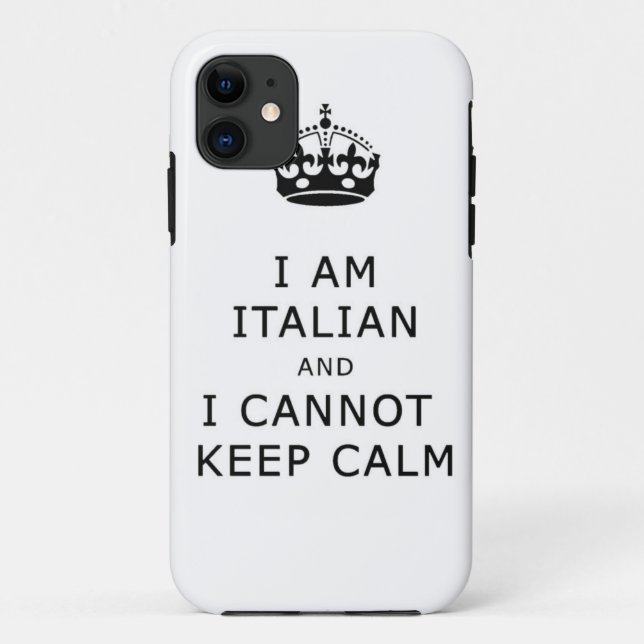 i am italian and i cannot keep calm phone case (Back)