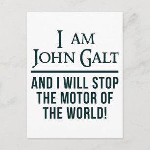 I Am John Galt Postcard