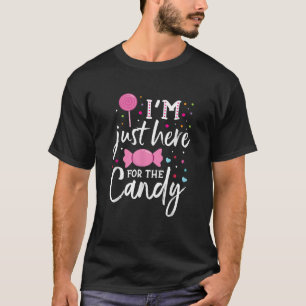I Am Just Here For The Candy Funny Halloween Kids T-Shirt