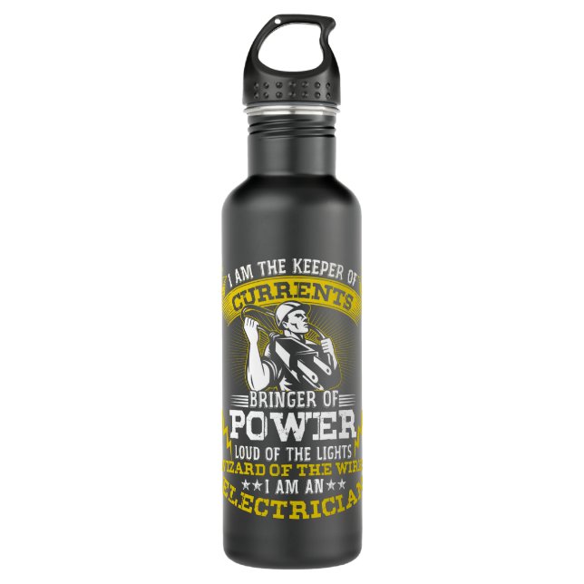 I Am Keeper Of Currents Electrician Electrical 710 Ml Water Bottle (Front)