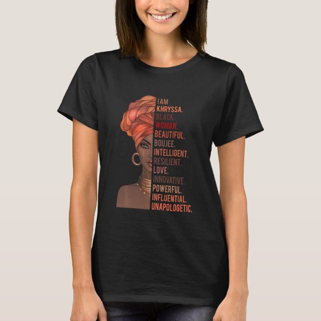 I Am Khryssa Black Woman History Month 2020 Pride  T-Shirt (Front)