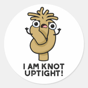 I Am Knot Uptight Funny Rope Pun  Classic Round Sticker