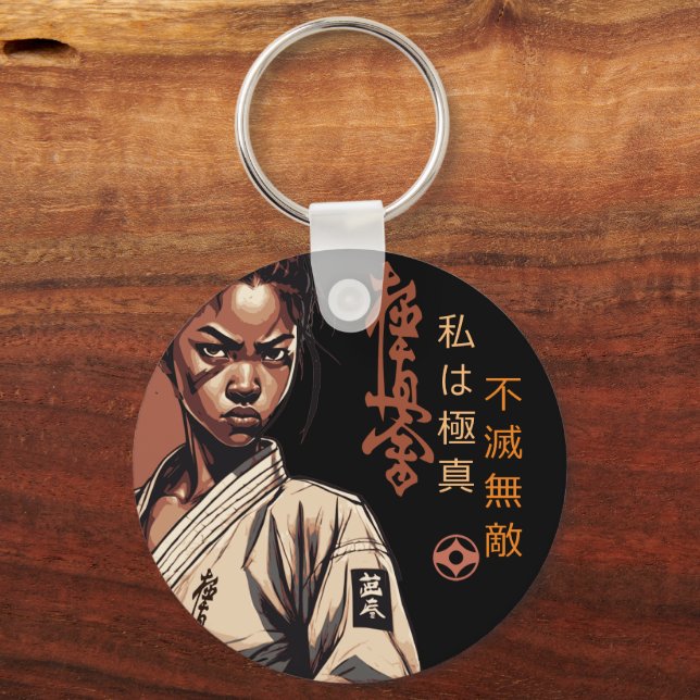 I am Kyokushin - Unbreakable, Unstoppable, Karate Key Ring (Front)