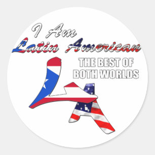 I Am Latin American Classic Round Sticker